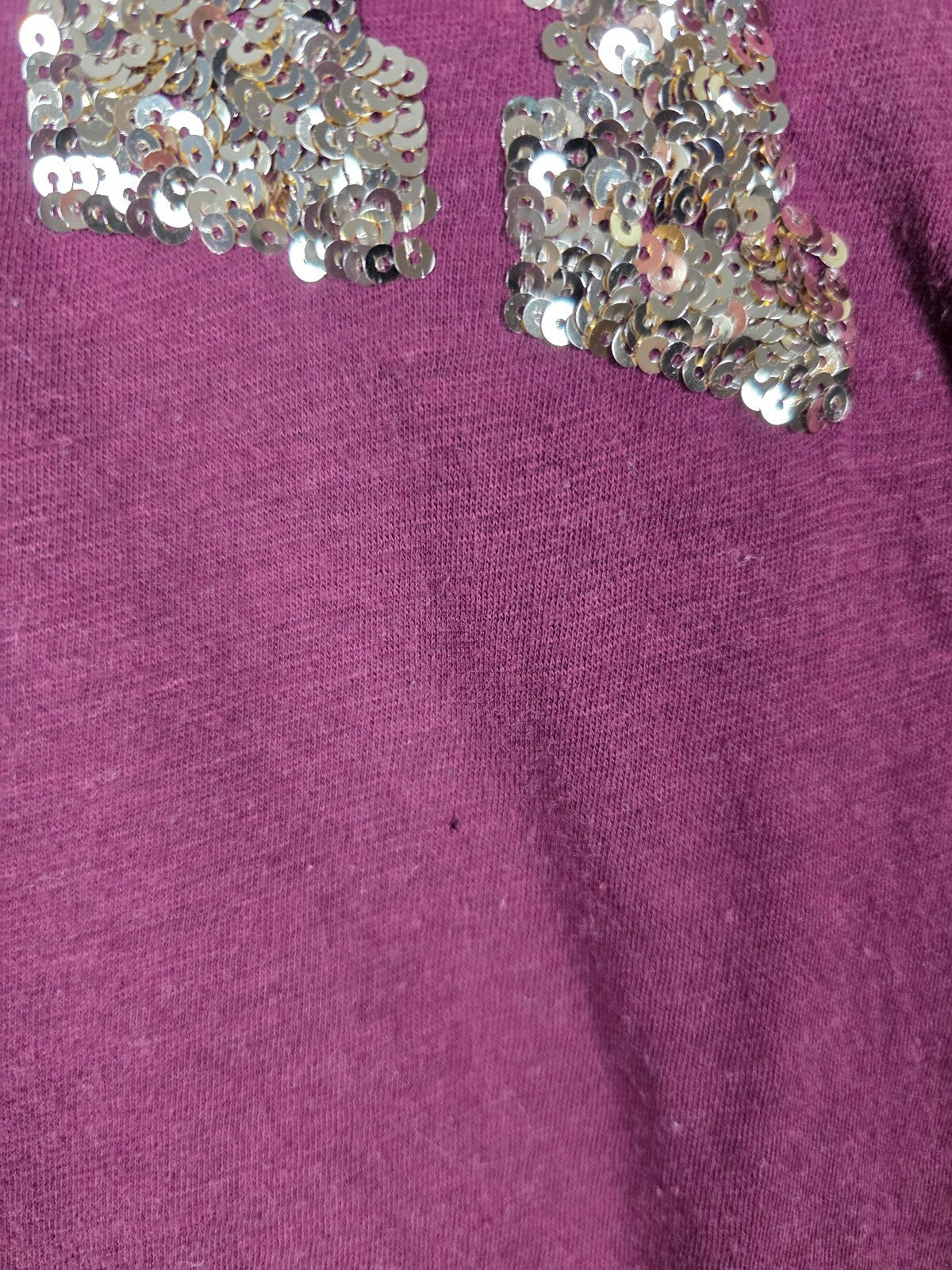 Victorias Secret PINK Maroon Gold BLING Tee shirt MEDIUM