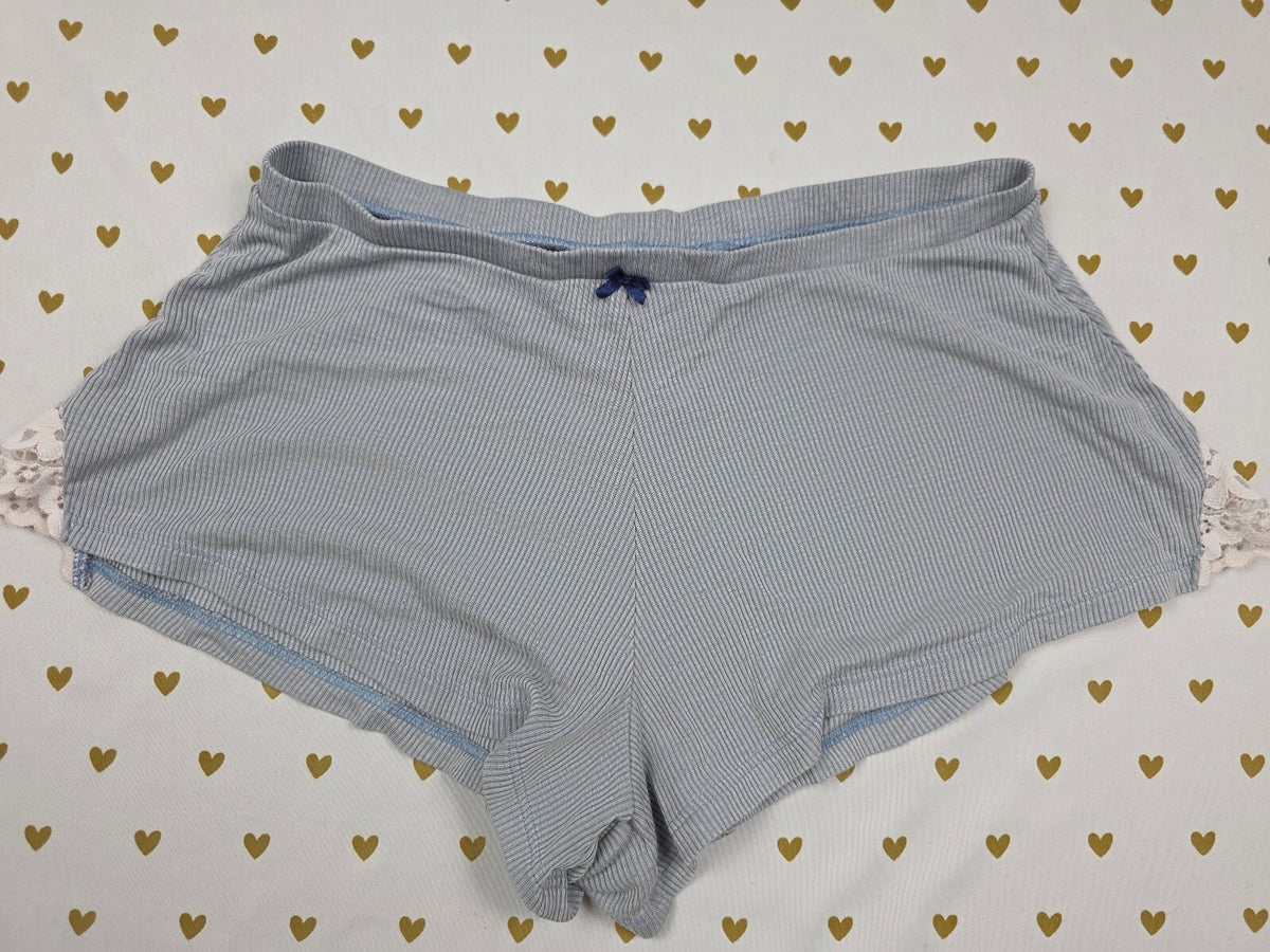 Victorias Secret Grey Stretchy Ribbed XS  Sleep Shorts Boxers Pajama Bottoms