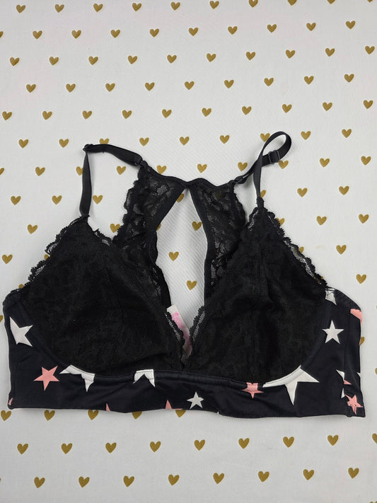 Victorias Secret Pink Stars Strappy Bralette Medium