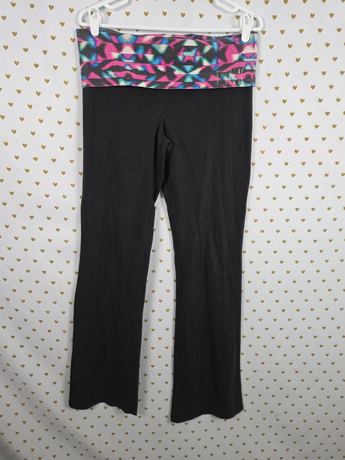 Victorias Secret PINK Foldover Flared Yoga Pants vintage Y2k Large