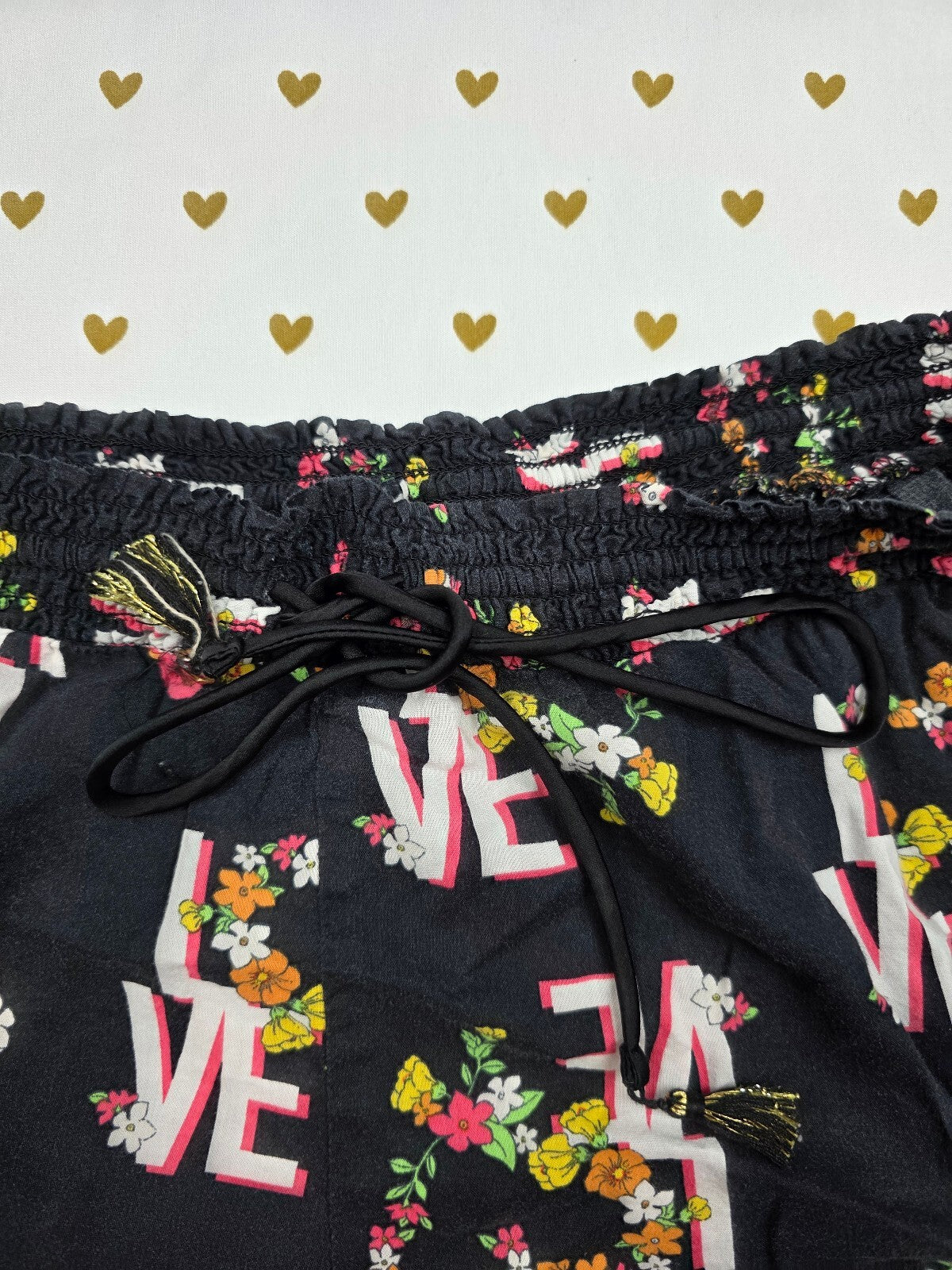 Victorias Secret LOVE Floral Small  Sleep Shorts Boxers Pajama Bottoms