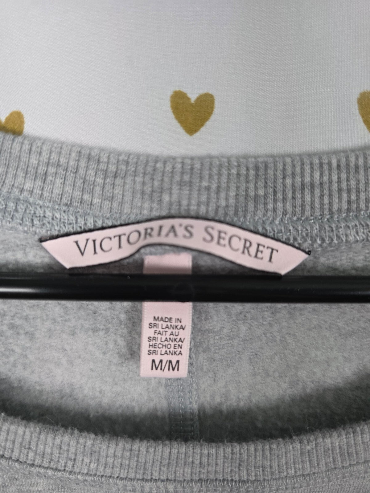 Victorias Secret BLING Sequined Logo Comfy Sweater Shirt  MEDIUM