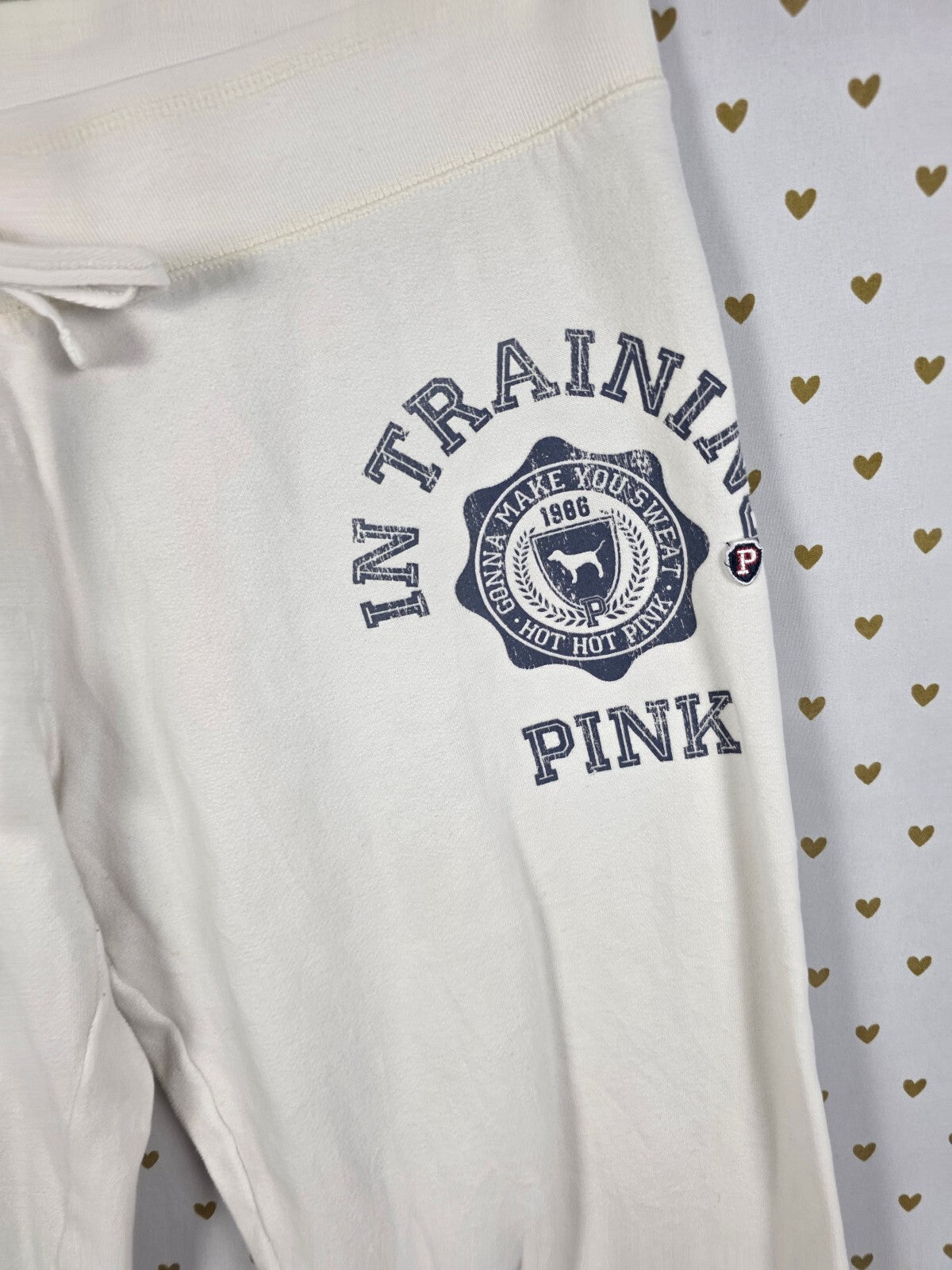 Victorias Secret PINK Vintage University Sweats Joggers Sweatpants Y2k LARGE
