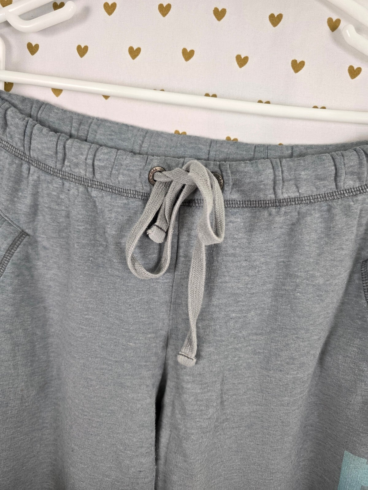 Victorias Secret PINK Diaper Butt Boyfriend Logo Sweats Flare Grey Small