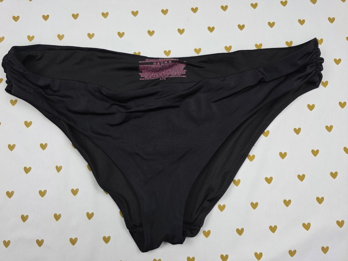 Victorias Secret Swim Bottoms Bikini Ruched black Large