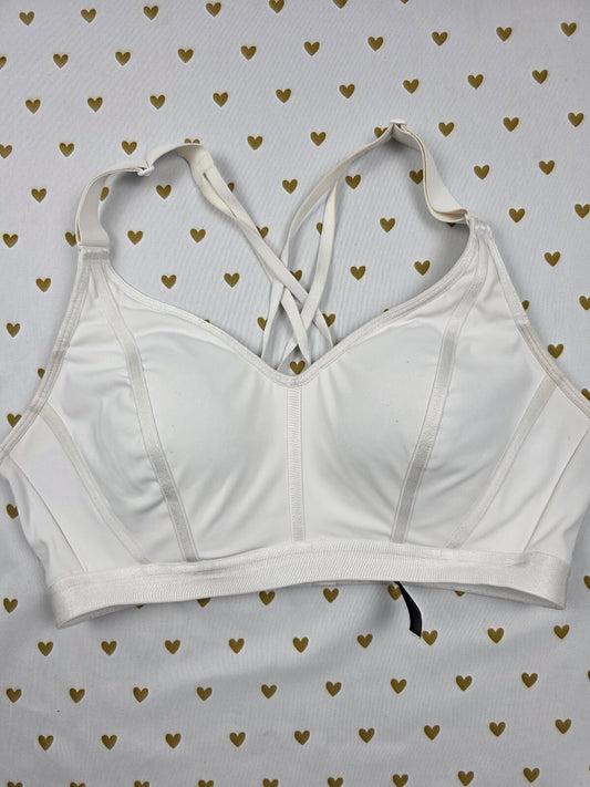 Victorias Secret White 36C Supportive Sports Bra Tank Top