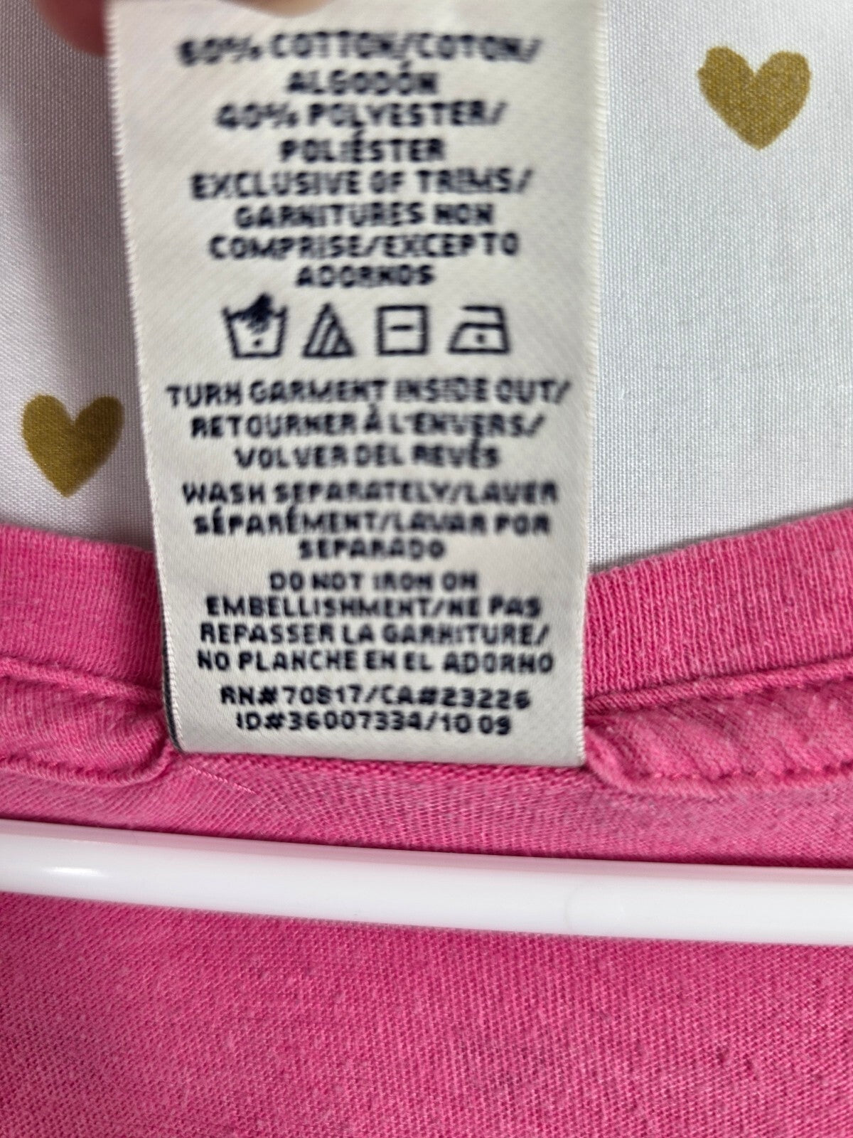 Vintage 2009 Victoria's Secret PINK Tee L Sequin Dog Bling V Neck Graphic