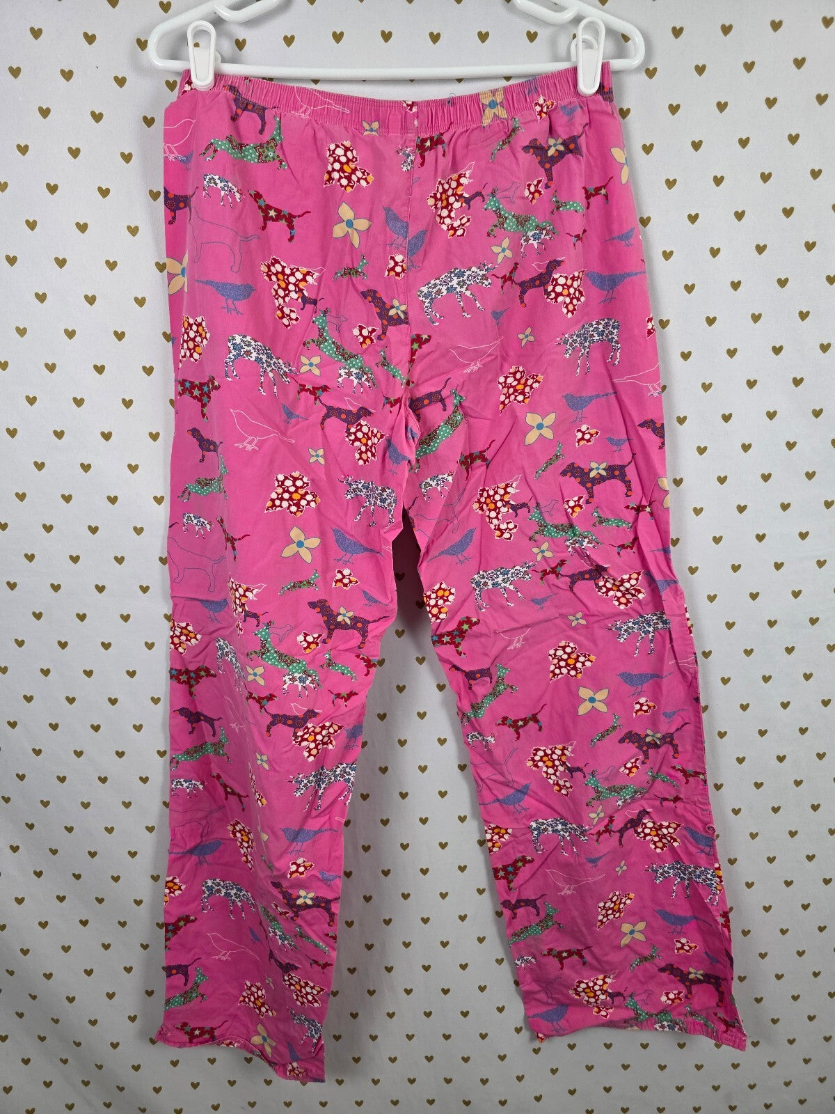 Vintage Victoria’s Secret PINK Phi Beta Pink Pajama Pants M Dog Print Y2K Cotton