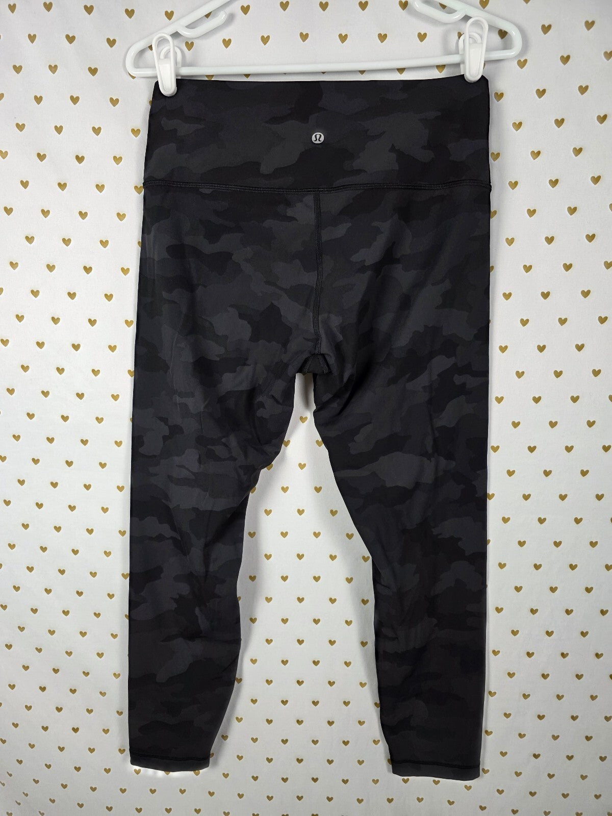 Lululemon Wunder Under HR Crop Leggings Incognito Camo Multi Grey Size 10