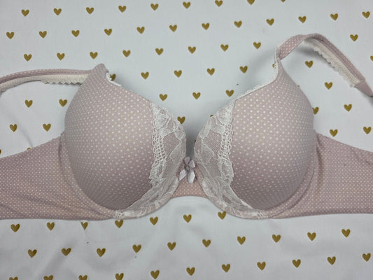 Victoria's Secret Body By Victoria Perfect Shape Bra Polka Dot 36C