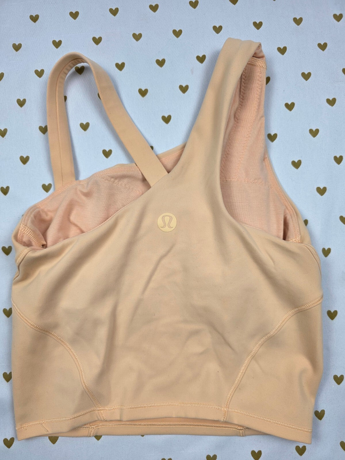 Lululemon Asymmetrical Longline Sports Bra Blush Pink Size 0 Yoga Athletic