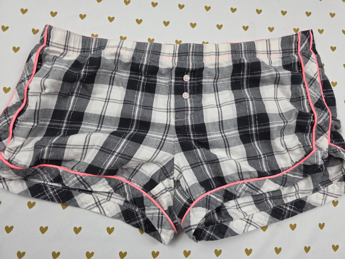 Victorias Secret Plaid XS Sleep Shorts Boxers Pajama Bottoms