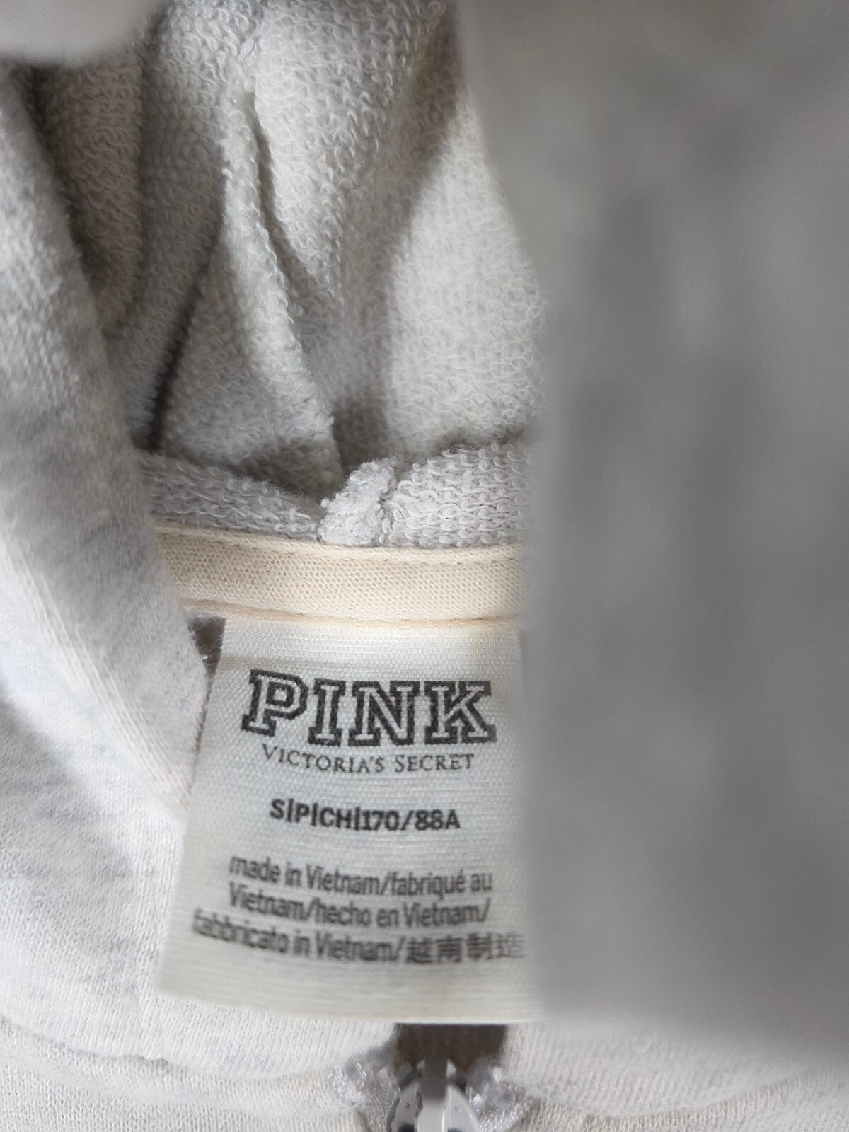 Victorias Secret Pink Camo Bling Sequined Camouflage Full Zip Hoodie Jacket Sm