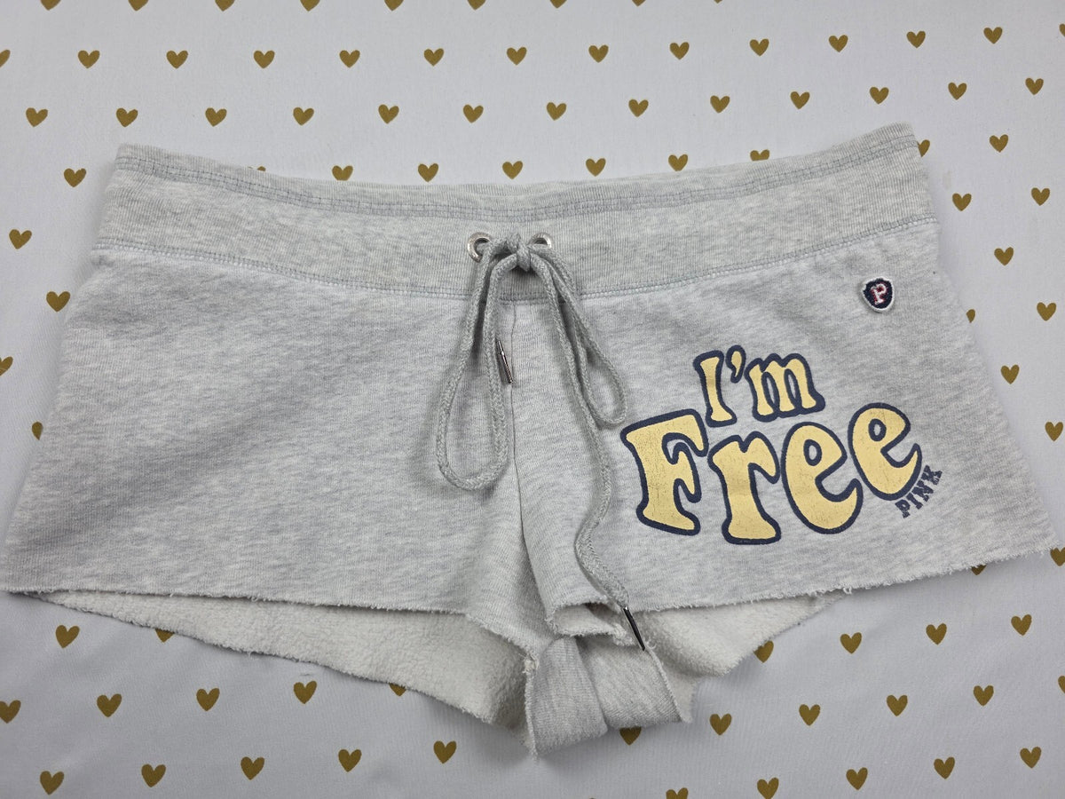 Victorias Secret PINK Vintage Y2k Sweat Shorts I'M Free XS