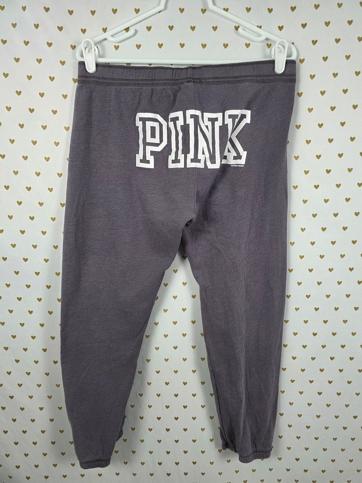 Victorias Secret PINK Grey Logo Butt Sweatpants Medium