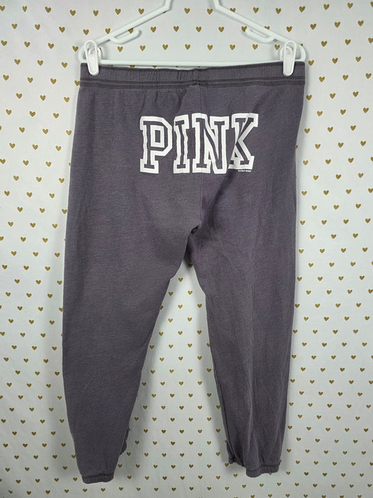 Victorias Secret PINK Grey Logo Butt Sweatpants Medium