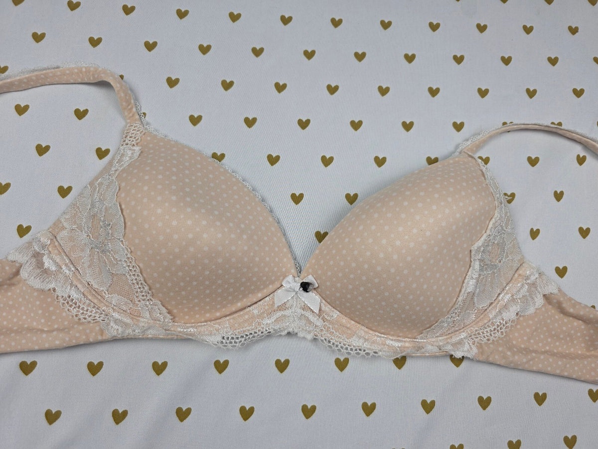 Victorias Secret Polka Dot Wireless No Wire Bra 36B