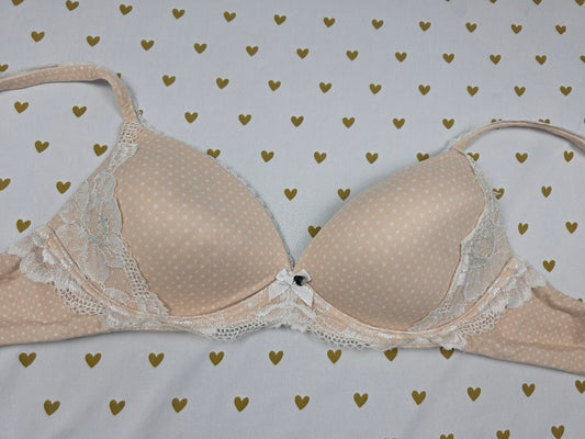 Victorias Secret Polka Dot Wireless No Wire Bra 36B