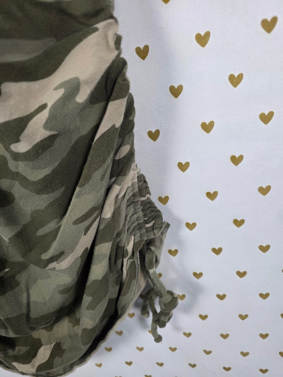 Victorias Secret PINK Cinched Camo Camouflage Adjustible Tee Shirt Dress MEDIUM