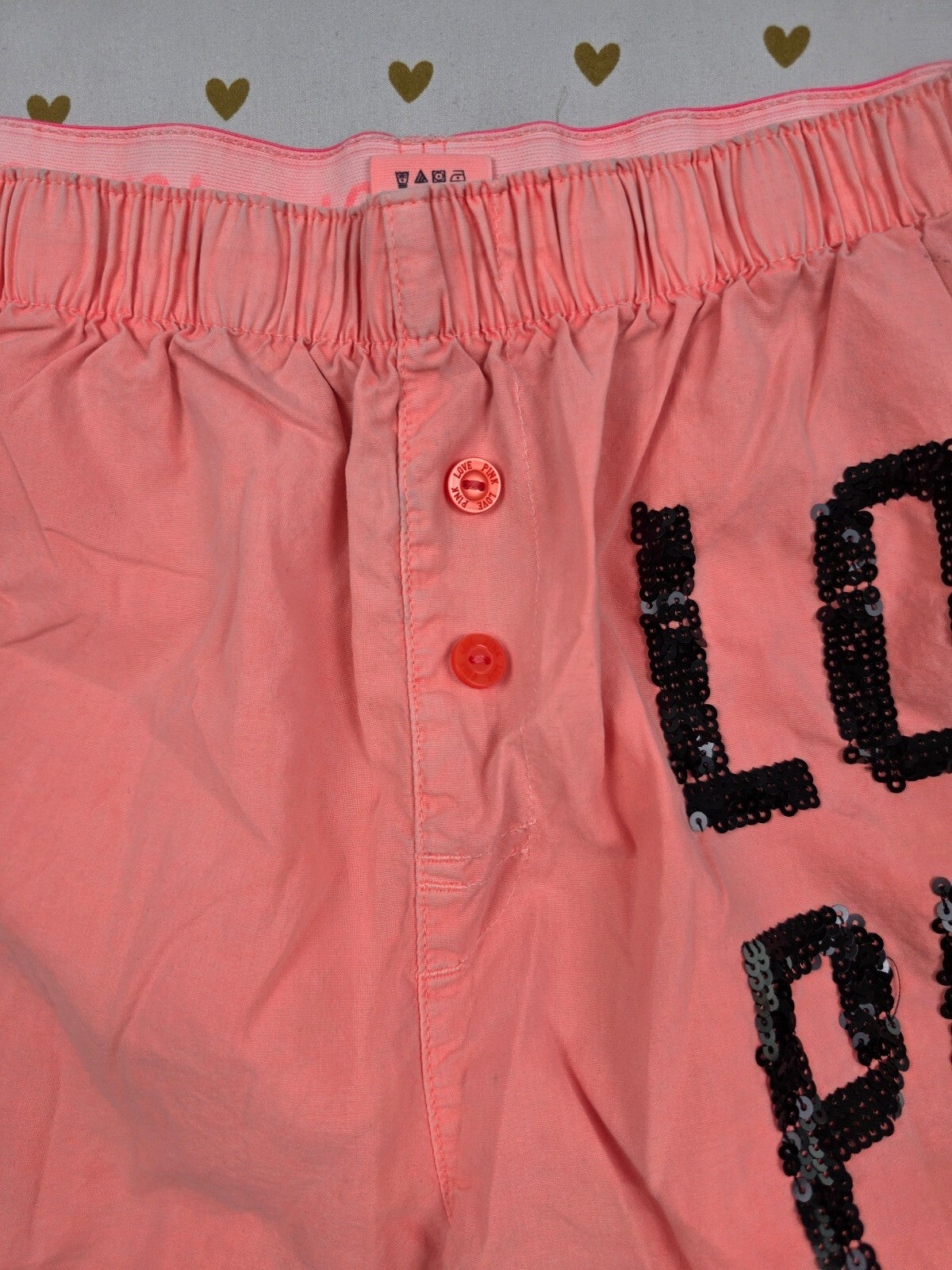 Victorias Secret PINK NEON Bling Small Sleep Shorts Boxers Pajama Bottoms