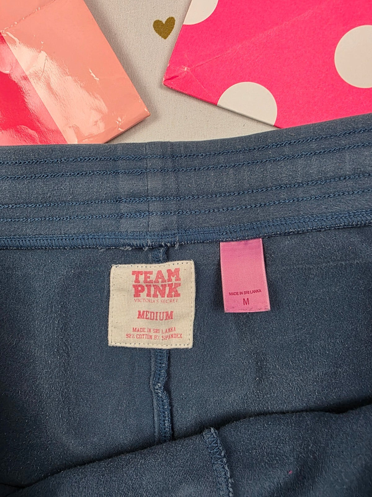 Vintage Y2K Victoria's Secret PINK 86 Dog Micro Mini Shorts M Blue