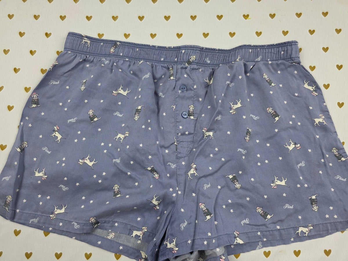 Victorias Secret PINK Medium Winter Dogs Sleep Shorts Boxers Pajama Bottoms