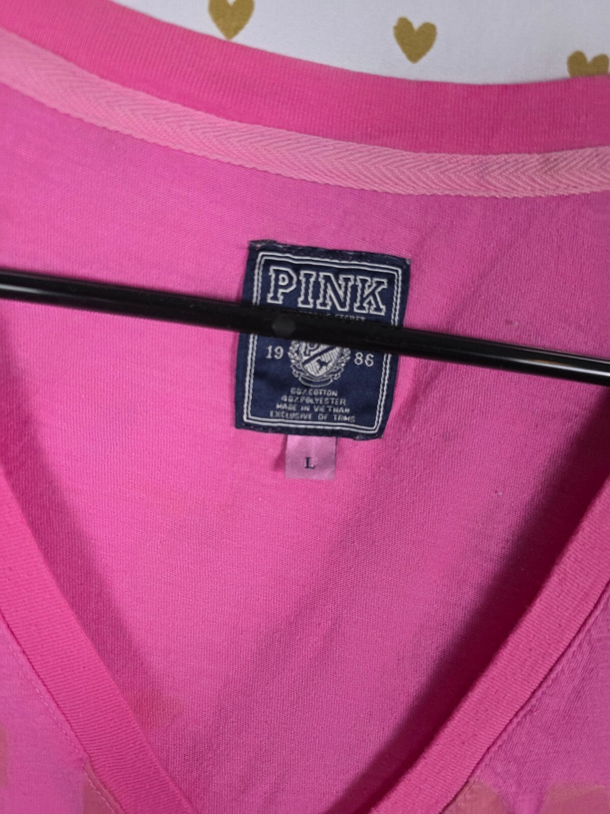 Victorias Secret PINK Vintage warm My Heart not my Planet Y2k Tee shirt Large