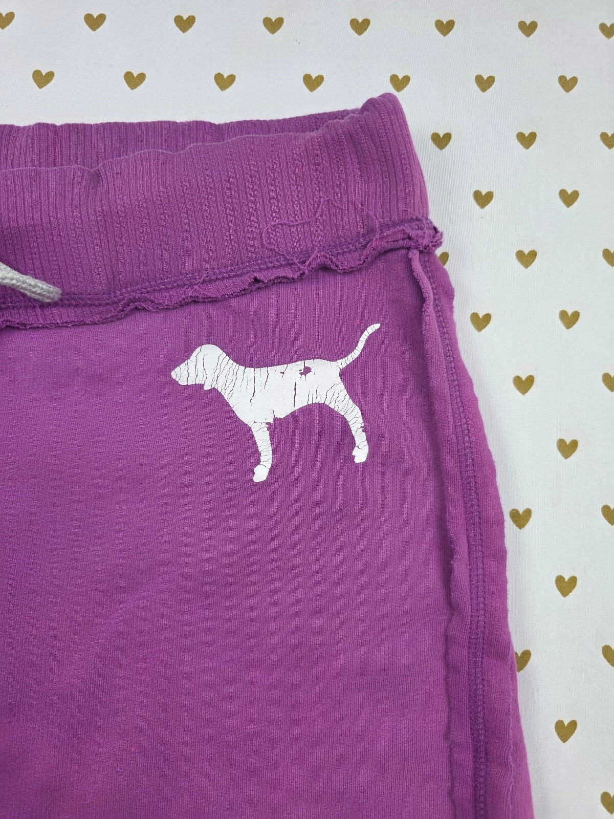Victorias Secret PINK Vintage Purple Y2k Medium Flawed HTF Logo Shorts Medium 06