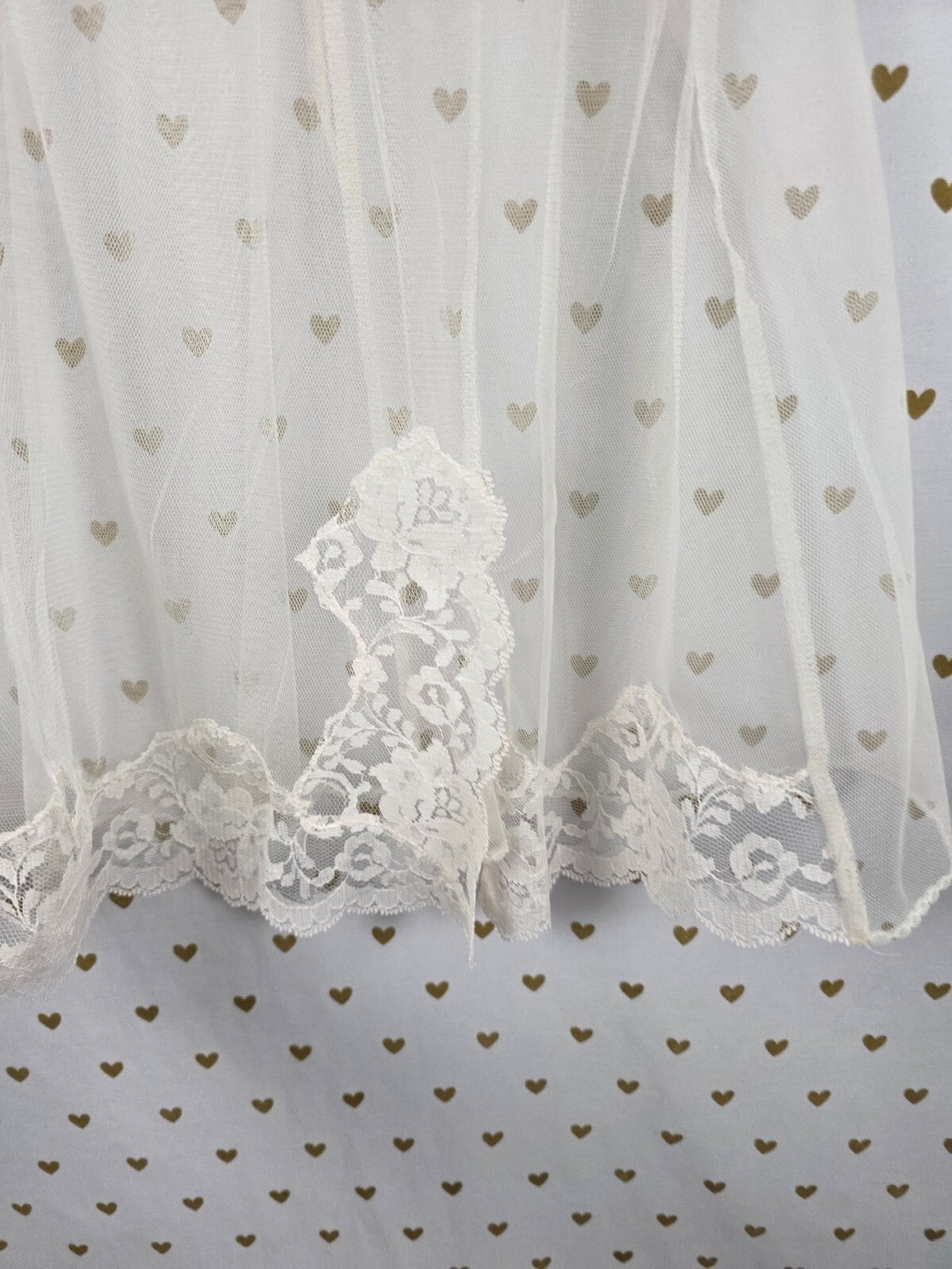 Victorias Secret Vintage Bling Sequined Sheer White babydoll Y2k Nightie Medium