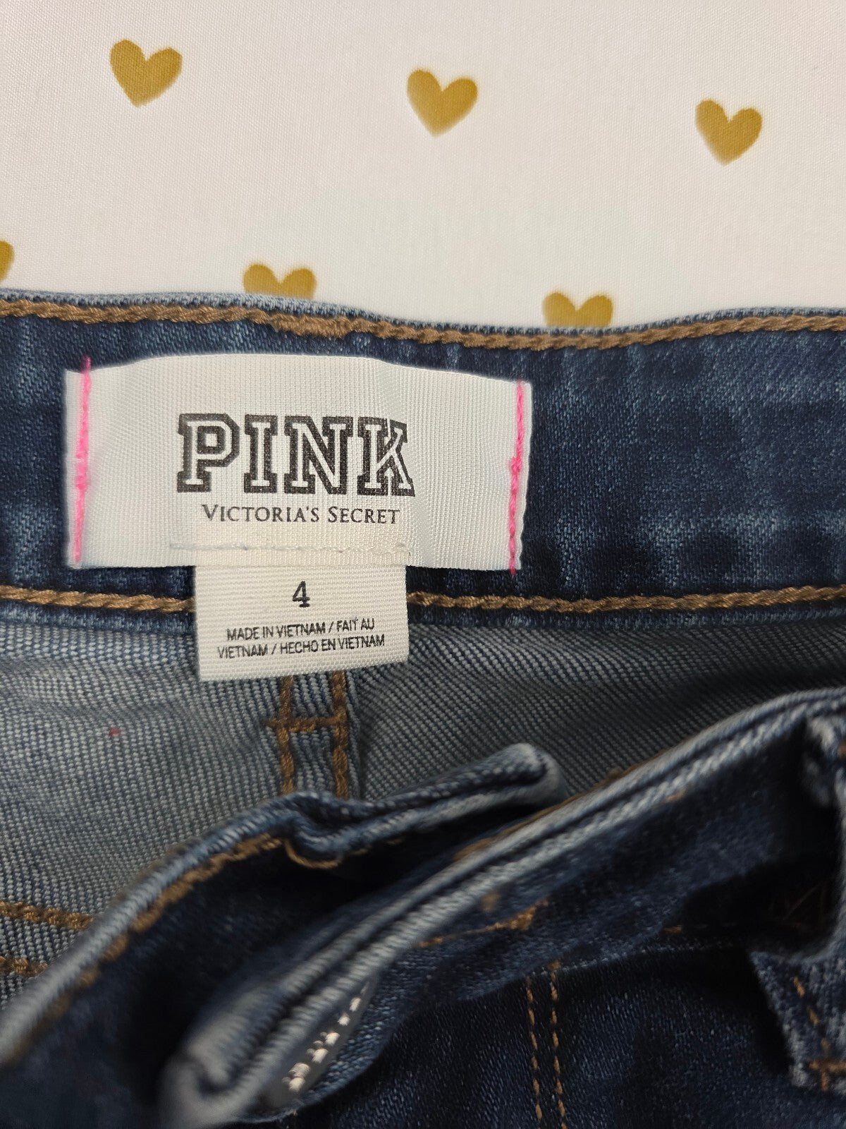 Victorias Secret PINK Denim Cutoff Shorts Cutoffs Blue Jean Size 4