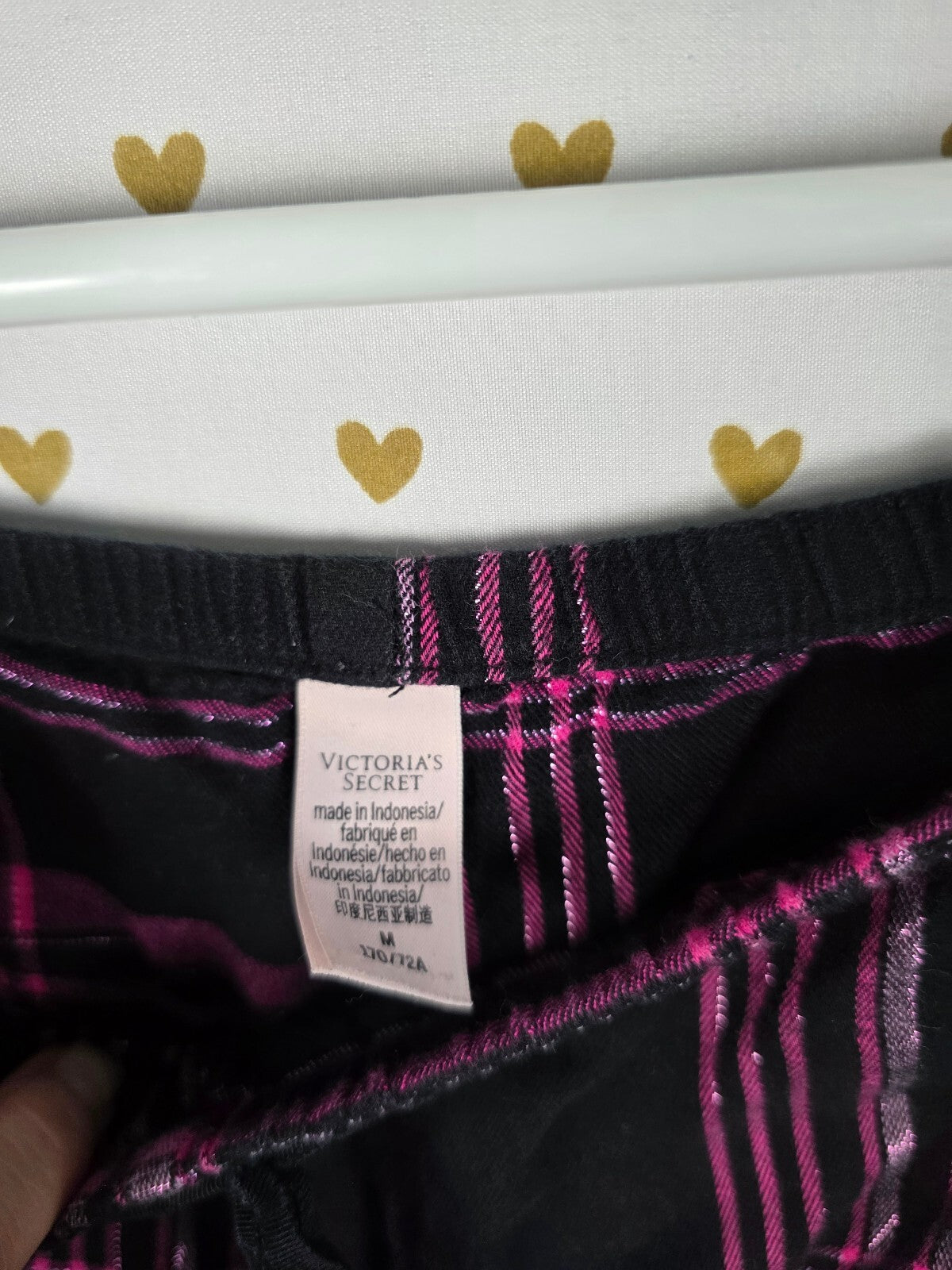 Victorias Secret Sleep SET 2pc Outfit Pajama Plaid Shirt Shorts Medium