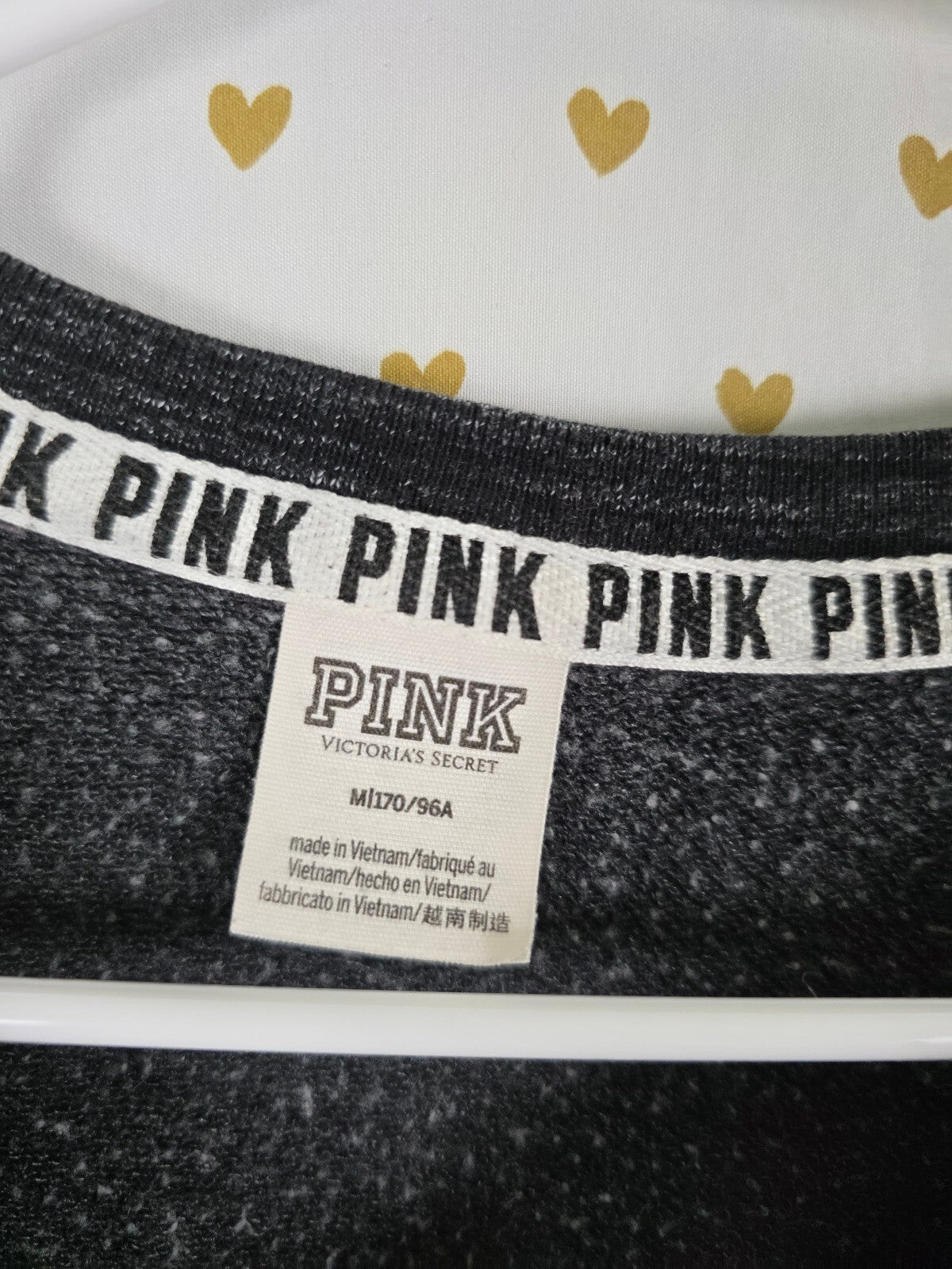 Victorias Secret Pink marbled logo sweater Set yoga pants Medium Outfit