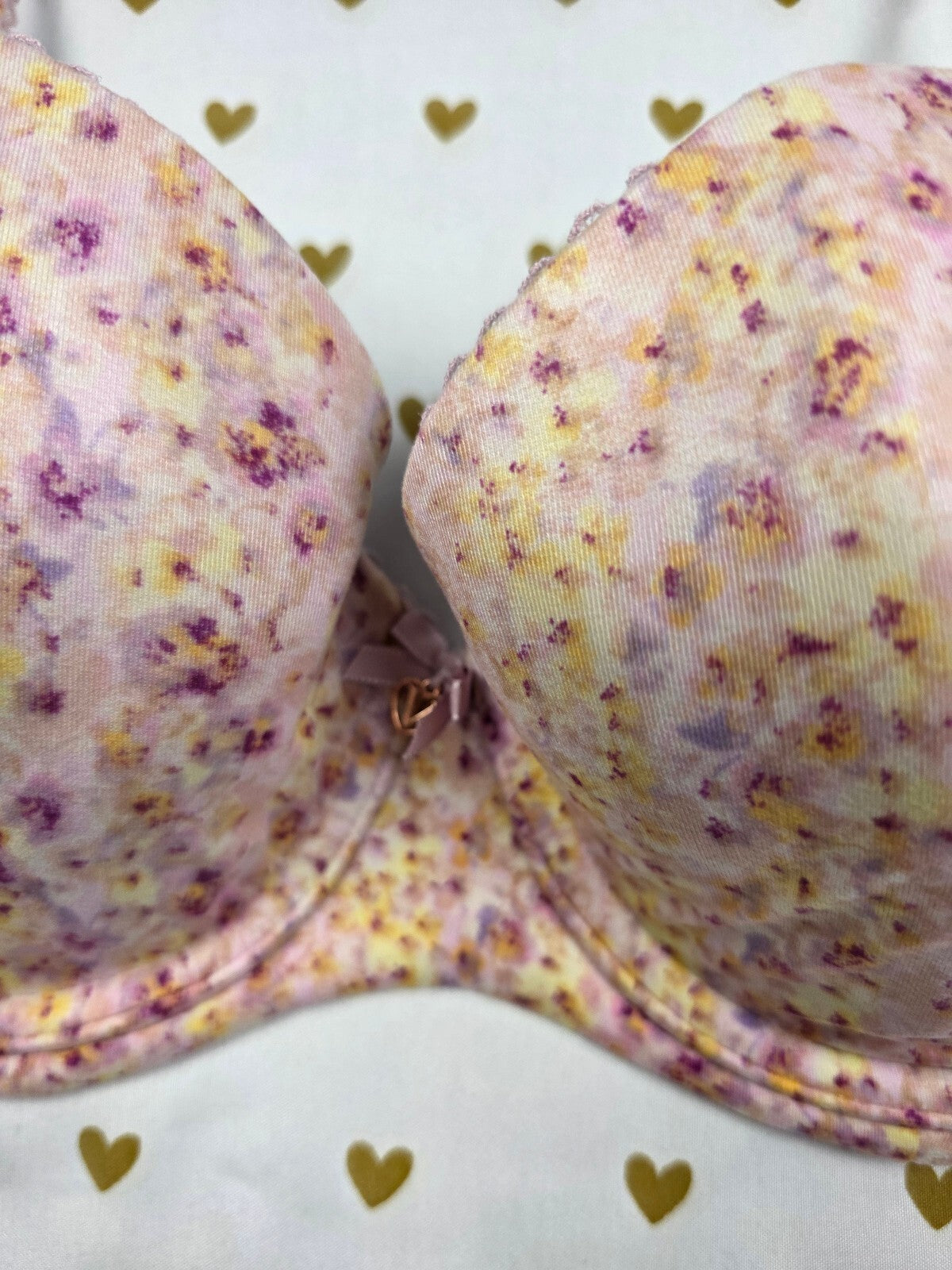 Victoria's Secret Floral  Body By victoria Lined demi balconette Bra 36C