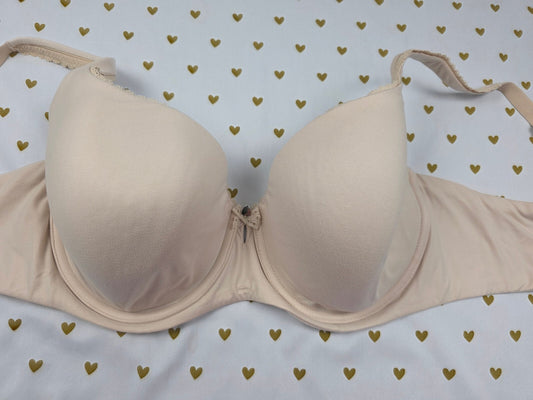 Victorias Secret Beige Lined Demi Balconette Bra 38DD