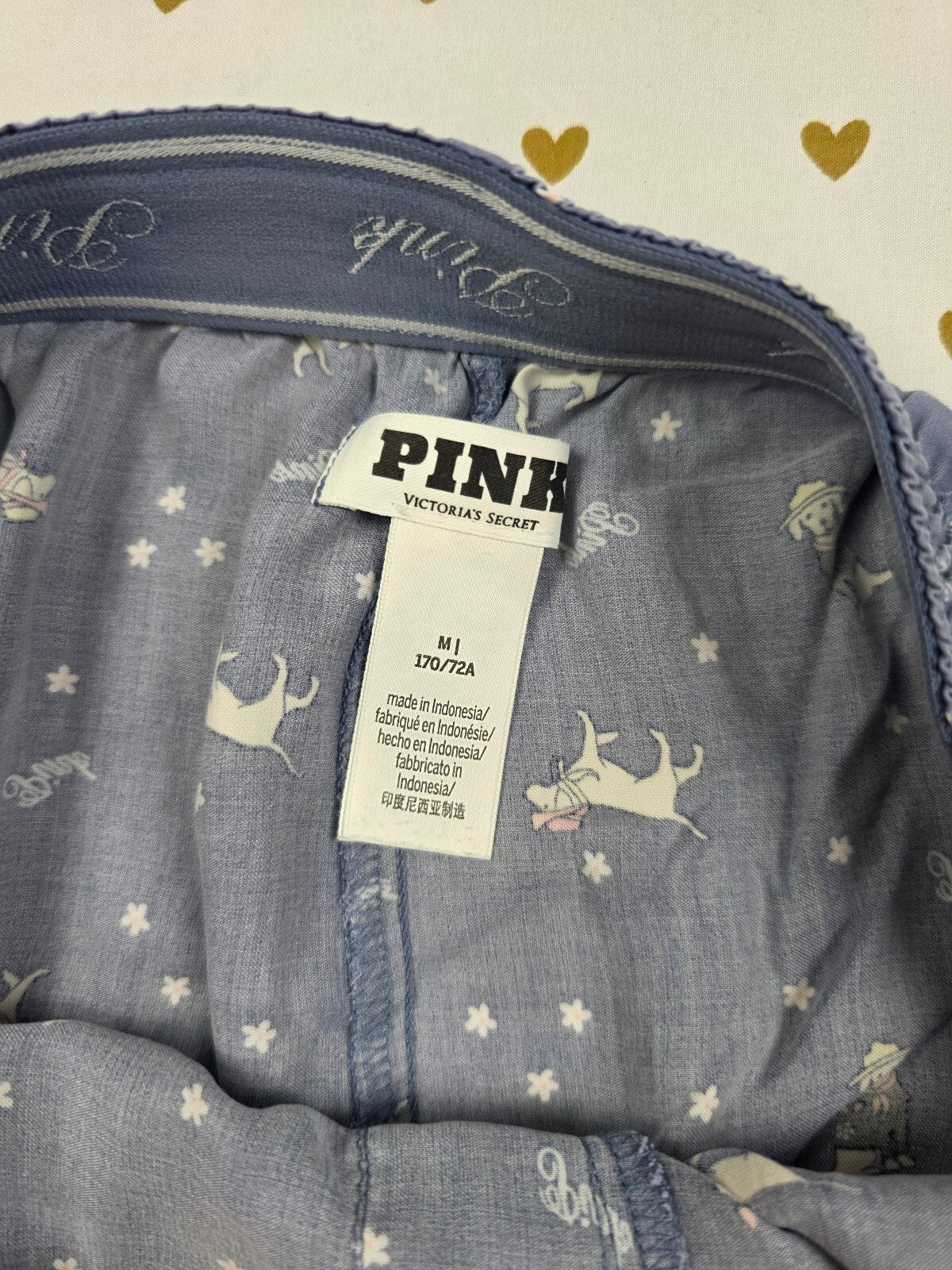 Victorias Secret PINK Medium Winter Dogs Sleep Shorts Boxers Pajama Bottoms
