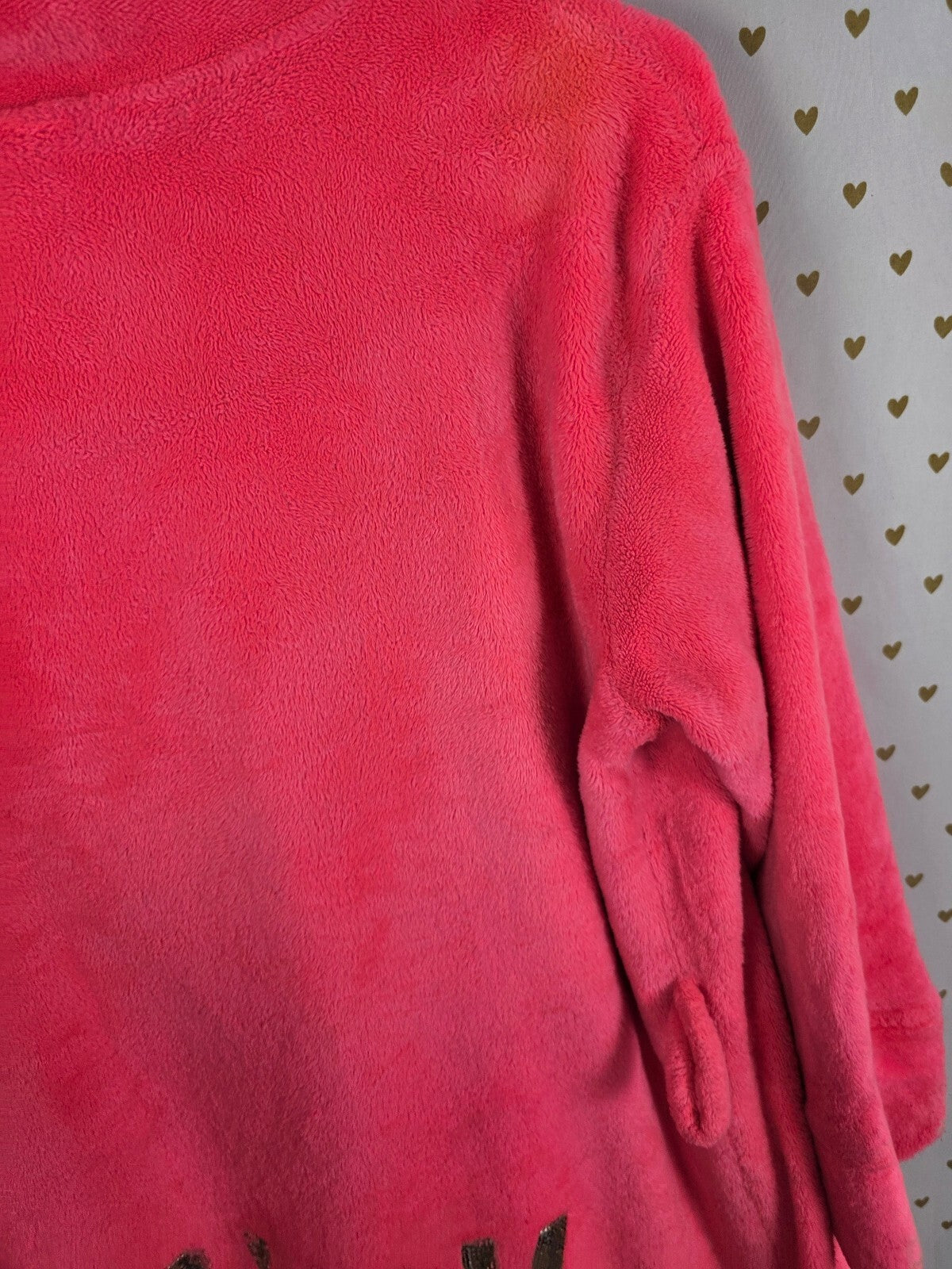 Victorias Secret Bling Fluffy Warm Bath Robe Sequined Hooded XS SMALL