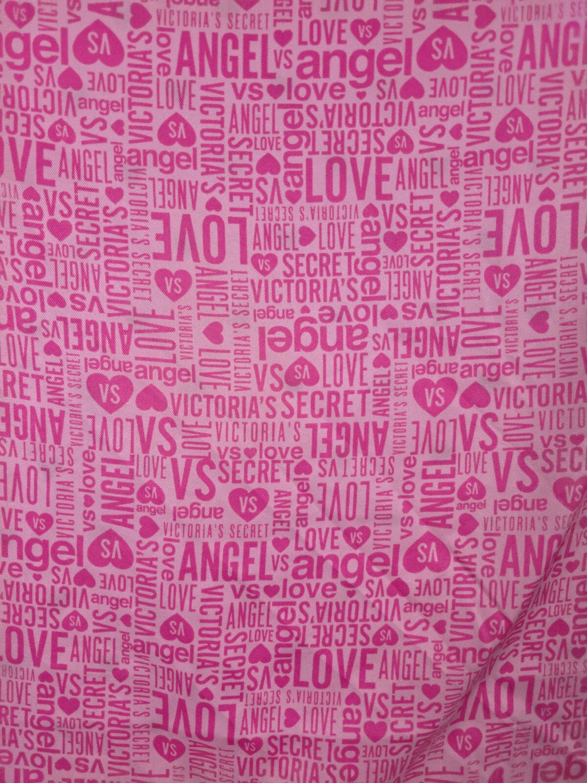 Victoria’s Secret Vintage Y2K Pink Angel Love Logo Square Head Scarf / Bandana