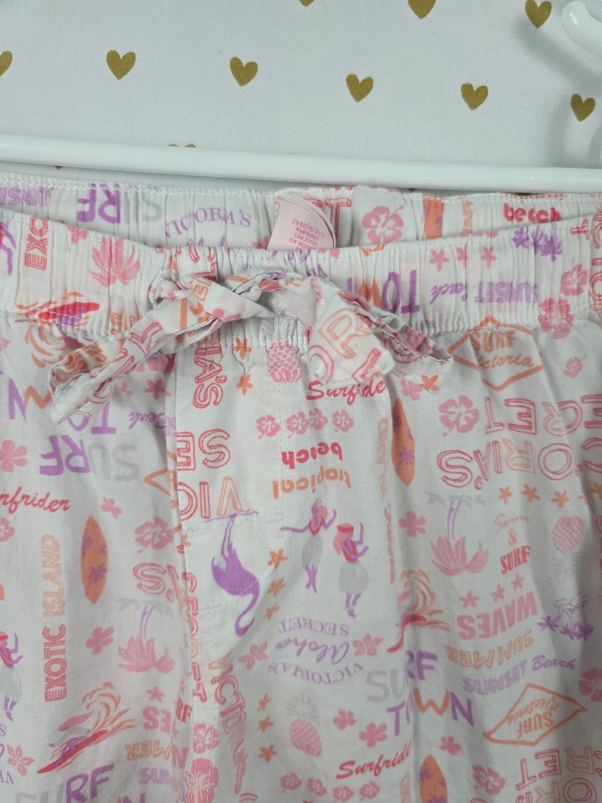 Victorias Secret Surf logo cute SMALL  Sleep Pants Pajama PJ Bottoms
