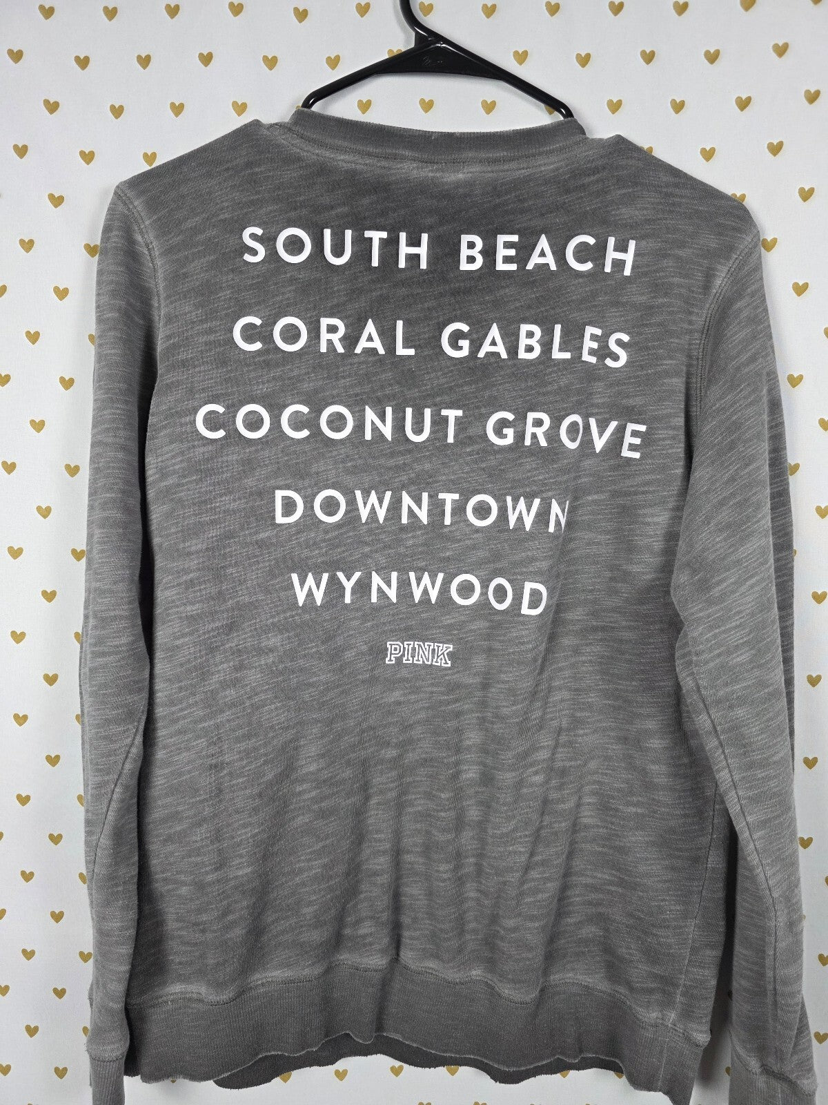 Victorias Secret Pink Vintage Style Crew Sweater SMALL