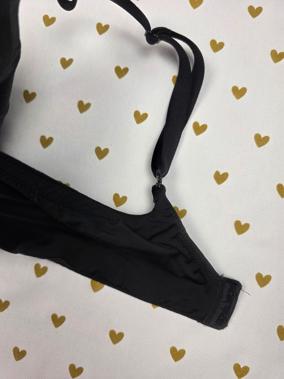 Victorias Secret Black Lined demi balconette bra 36DD