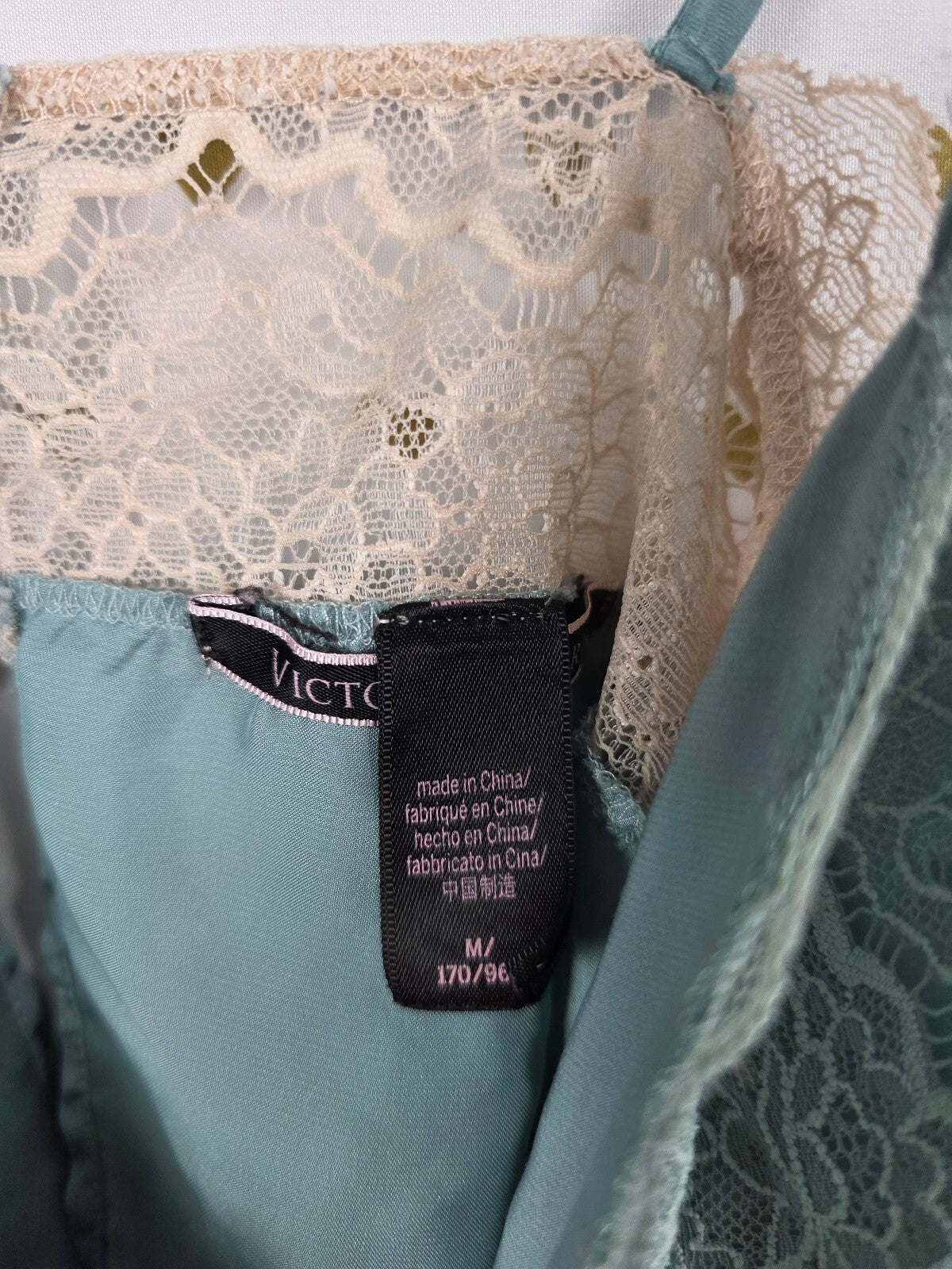 Victorias Secret Sexy Satin Lace Babydoll Tank Top Button Silky Medium