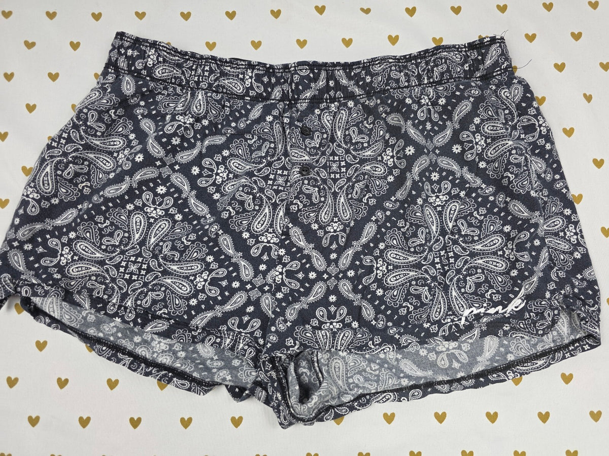 Victorias Secret PINK Bandana Style XS Sleep Shorts Boxers Pajama Bottoms