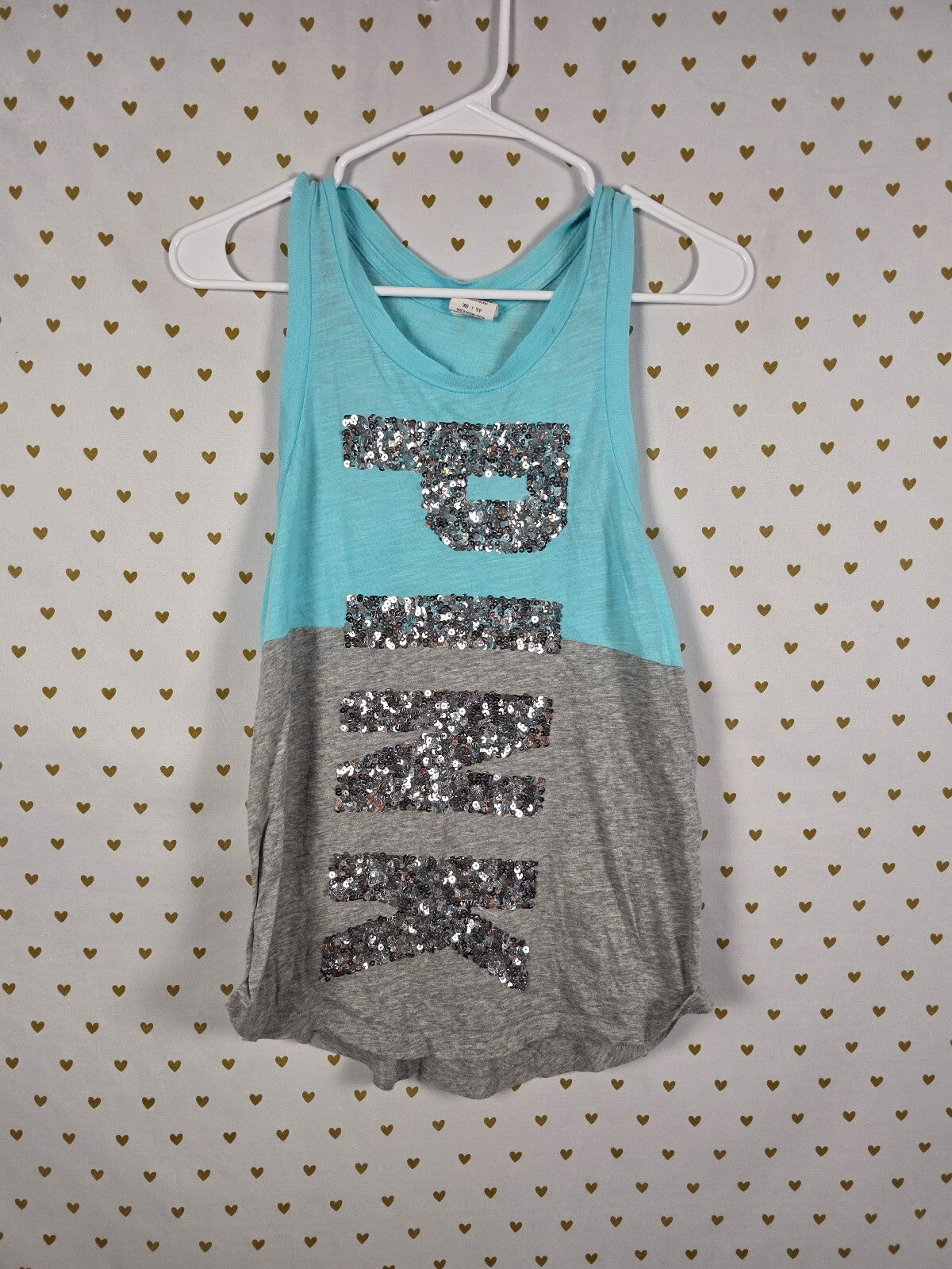 Victorias Secret PINK Colorblock Bling Sequined Tank Top XS