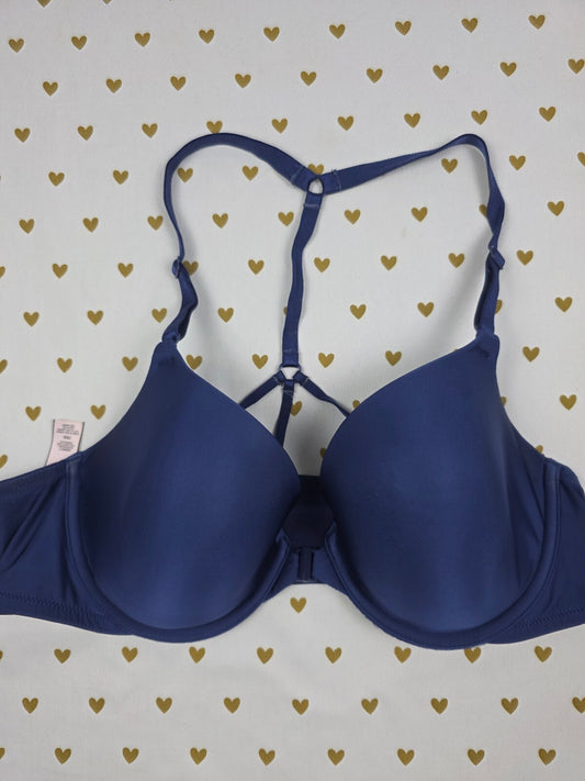 Victorias Secret Front Close Blue Racerback  Perfect Coverage bra 38B
