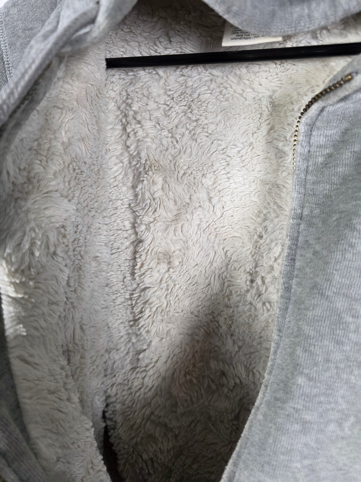 Victorias Secret Pink Fur Lined Bling Vintage Velour SET Hoodie Sweats XS S Grey