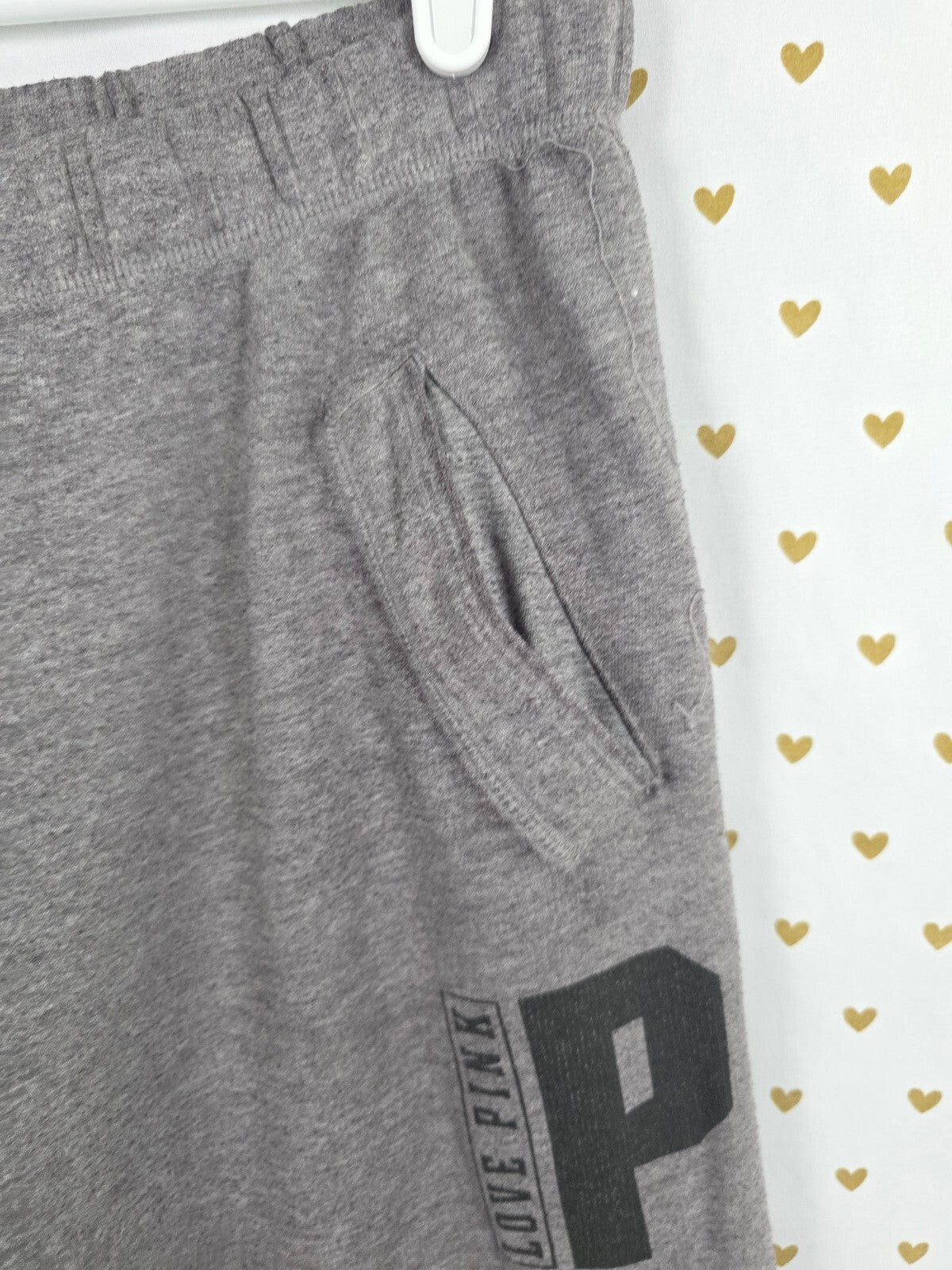 Victorias Secret PINK Small Flare Diaper Butt Boyfriend Sweats Grey