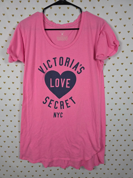 Victorias Secret LOVE Soft Sleep Shirt Nightgown Pajama Dress Small