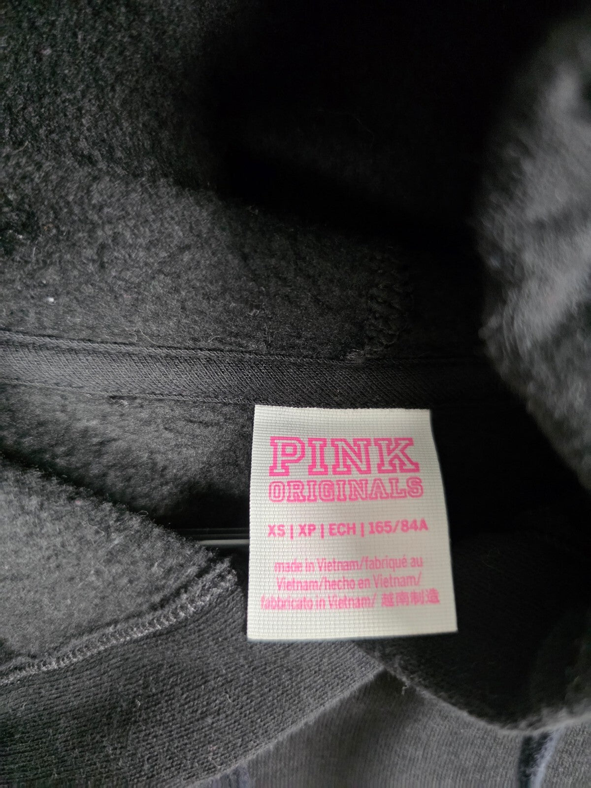 Victorias Secret Pink CAMPUS ORIGINALS Hoodie Sweats SET XS Pullover Pants 2pc
