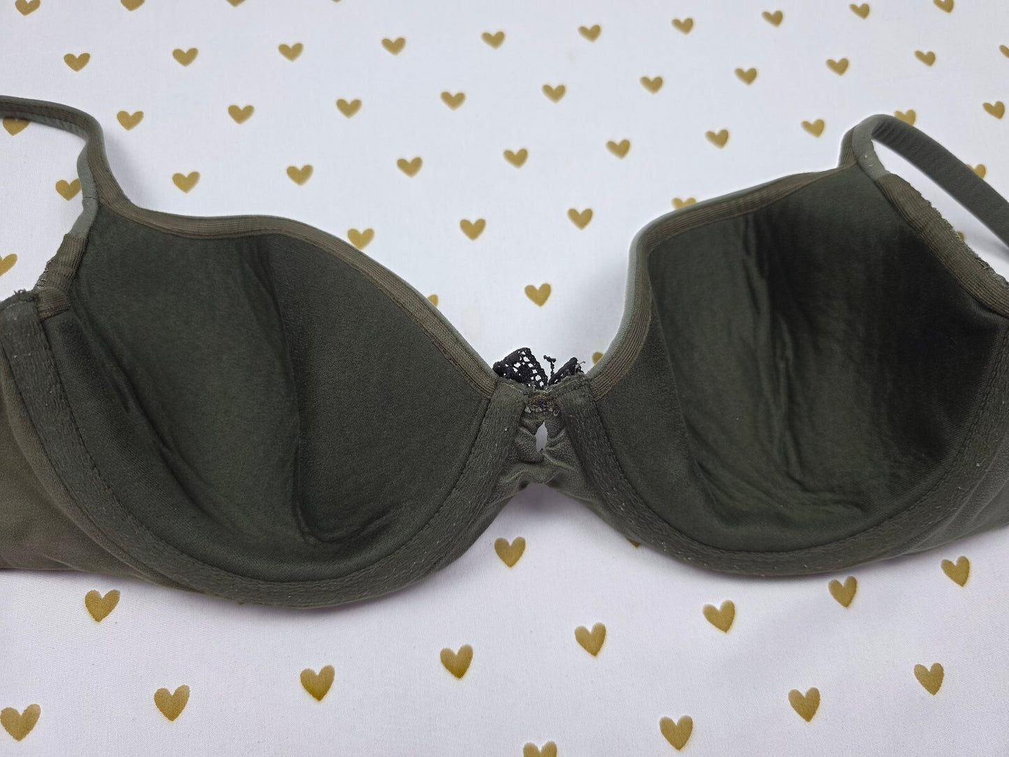 Victorias Secret Green 34C Unlined Demi Balconette Bra