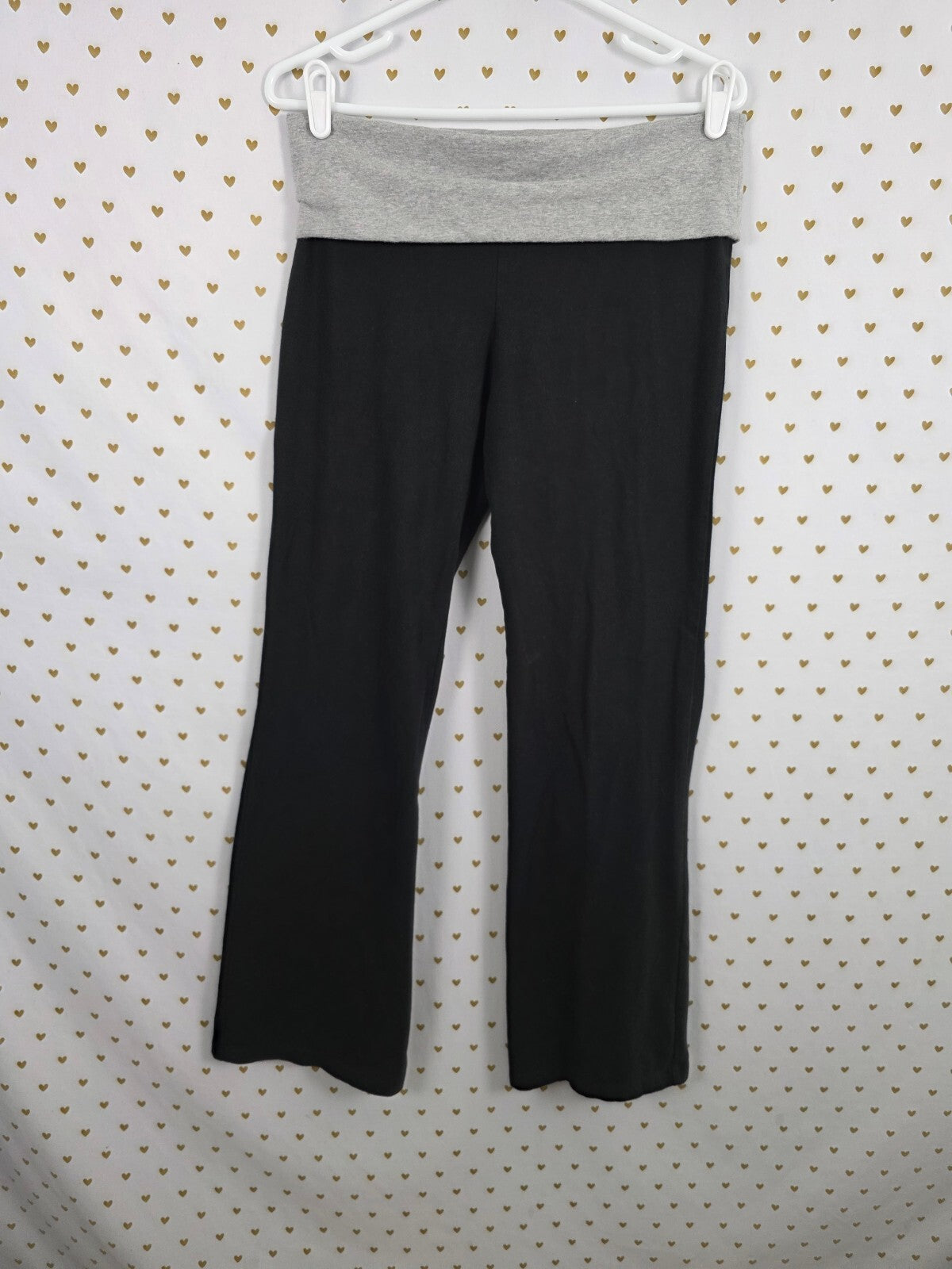 Victorias Secret PINK Chevron Bling Flare Foldover Y2k Yoga Pans Sequined Large